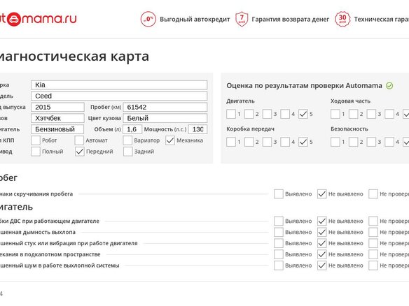2015 Kia Ceed II Рестайлинг, белый - вид 24