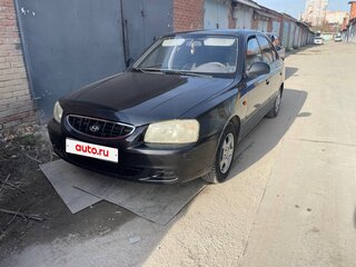 2007 Hyundai Accent ТагАЗ II, чёрный, 500000 рублей, вид 1