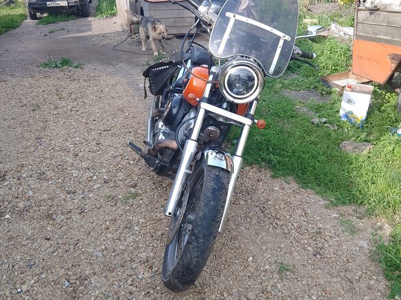 1996 Yamaha XVS400 Drag Star, оранжевый, 260000 рублей - вид 5