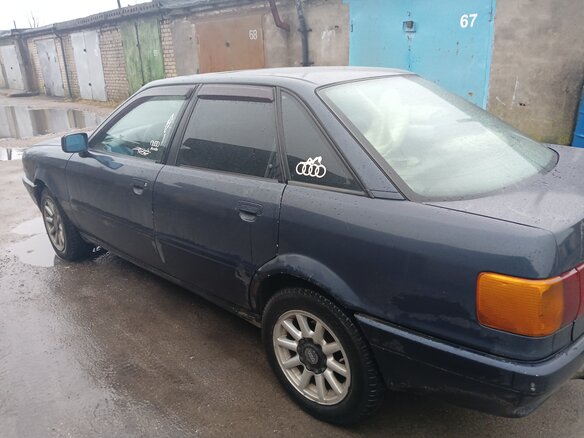 1991 Audi 80 IV (B3), синий, 260000 рублей - вид 10