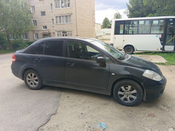 2007 Nissan Tiida I, чёрный, 365000 рублей - вид 2