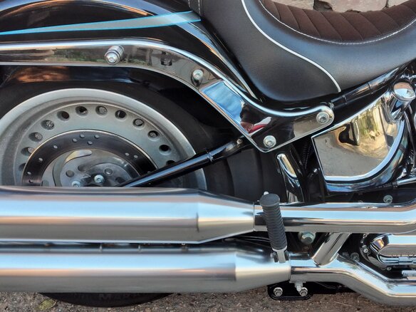 2008 Harley-Davidson Fat Boy, чёрный, 1350000 рублей - вид 7
