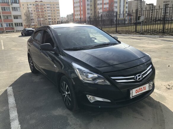 2014 Hyundai Solaris I Рестайлинг, чёрный - вид 2