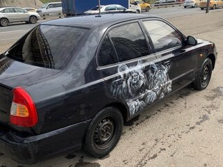2007 Hyundai Accent ТагАЗ II, чёрный, 347000 рублей, вид 5