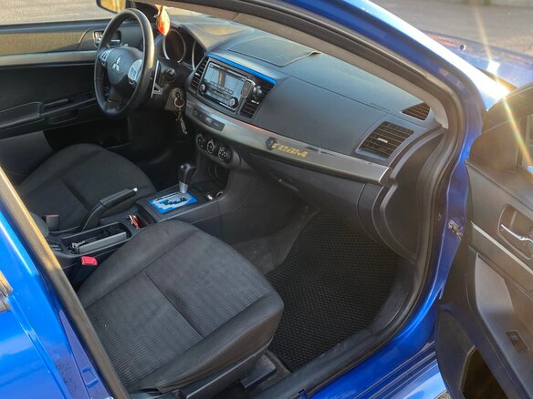 2012 Mitsubishi Lancer X Рестайлинг, синий, 850000 рублей - вид 9
