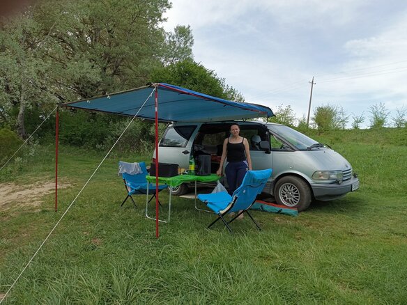 1994 Toyota Previa I (XR10, XR20), серый, 500000 рублей - вид 1