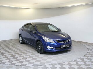 2016 Hyundai Solaris I Рестайлинг, синий, 945000 рублей, вид 3