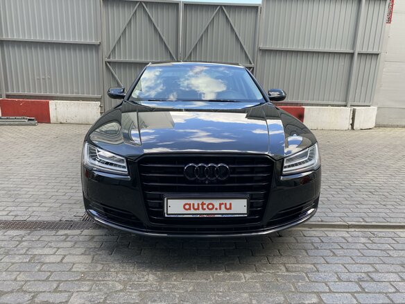 2014 Audi A8 Long III (D4) Рестайлинг, чёрный - вид 1