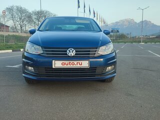 2018 Volkswagen Polo V Рестайлинг, синий, 1500000 рублей, вид 3