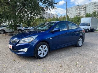 2014 Hyundai Solaris I Рестайлинг, синий, 950000 рублей, вид 1