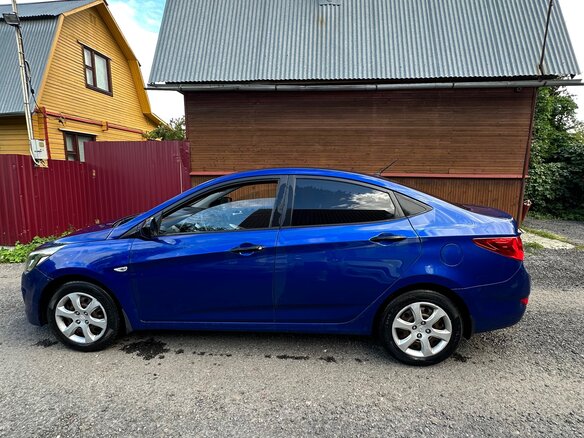 2013 Hyundai Solaris I, синий - вид 5