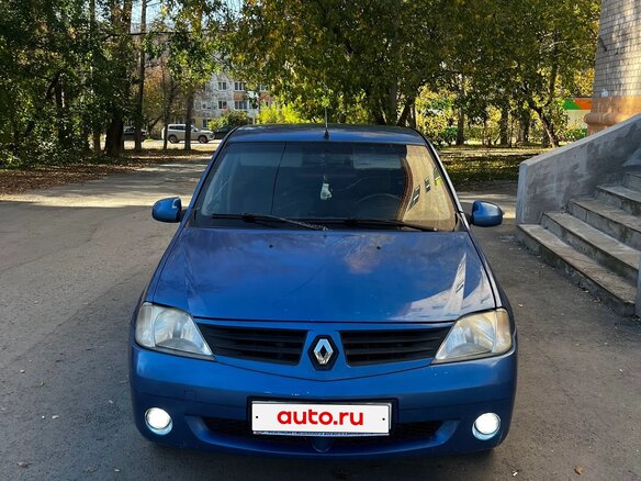 2006 Renault Logan I, синий, 185000 рублей