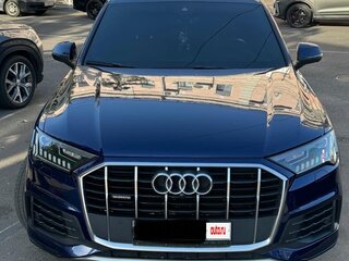 2021 Audi Q7 45 TDI II (4M) Рестайлинг, синий, 8500000 рублей, вид 2