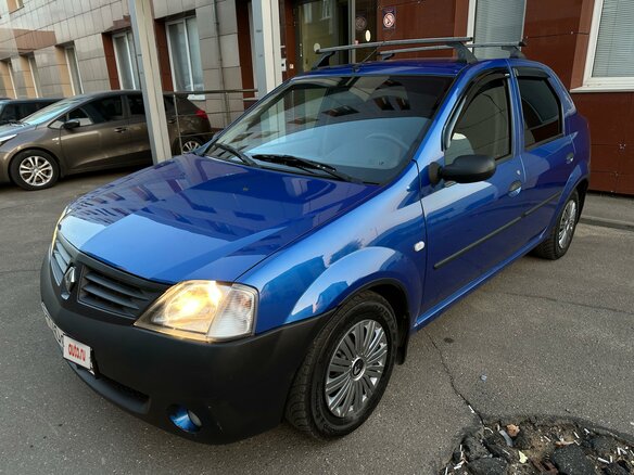 2008 Renault Logan I, синий, 595000 рублей