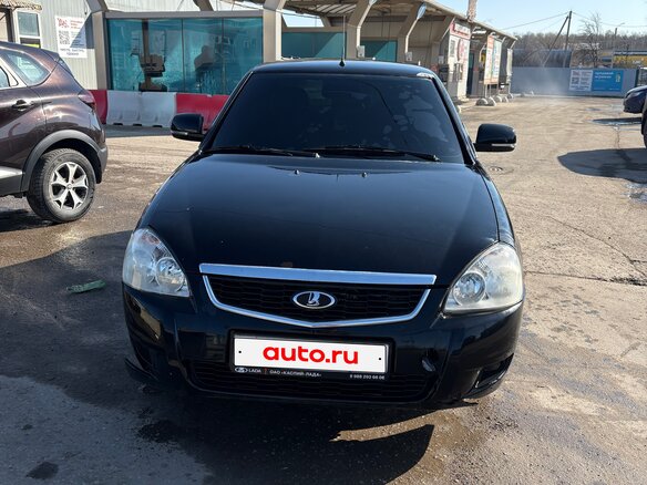 2014 Lada (ВАЗ) Priora I Рестайлинг, чёрный, 350000 рублей - вид 1
