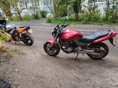 1999 Honda CB 650F, пурпурный, 350000 рублей, вид 3