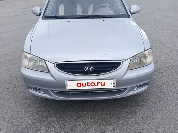 2008 Hyundai Accent ТагАЗ II, серебристый, 350000 рублей