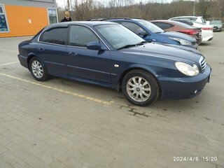 2006 Hyundai Sonata ТагАЗ IV (EF) Рестайлинг, синий, 250000 рублей, вид 4