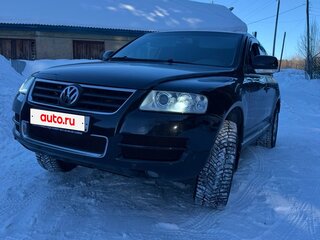 2005 Volkswagen Touareg I, чёрный, 1200000 рублей, вид 1