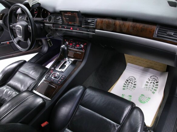 2007 Audi A8 Long II (D3) Рестайлинг 2, чёрный - вид 6