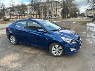 2016 Hyundai Solaris I Рестайлинг, синий, 740000 рублей, вид 2