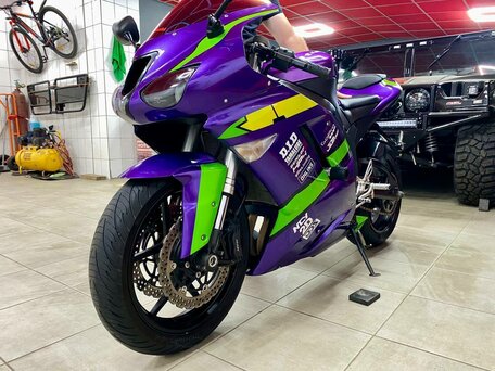 2008 Kawasaki ZX-6 Ninja, фиолетовый, 678000 рублей, вид 3