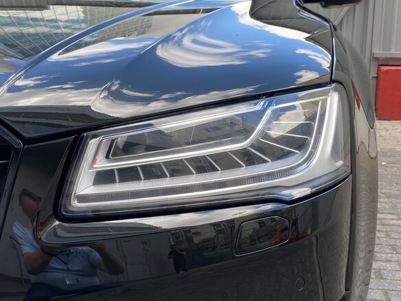 2014 Audi A8 Long III (D4) Рестайлинг, чёрный - вид 5