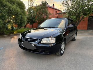 2008 Hyundai Accent ТагАЗ II, чёрный, 530000 рублей, вид 1