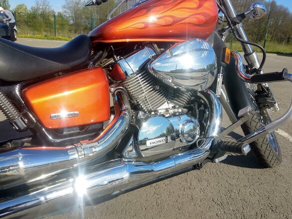 2012 Honda Shadow 750, оранжевый, 570000 рублей - вид 8
