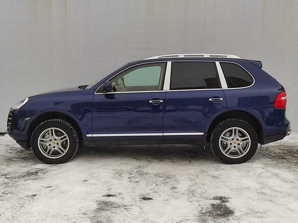 2008 Porsche Cayenne S I Рестайлинг (957), синий - вид 4