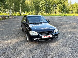 2008 Hyundai Accent ТагАЗ II, чёрный, 420000 рублей, вид 1