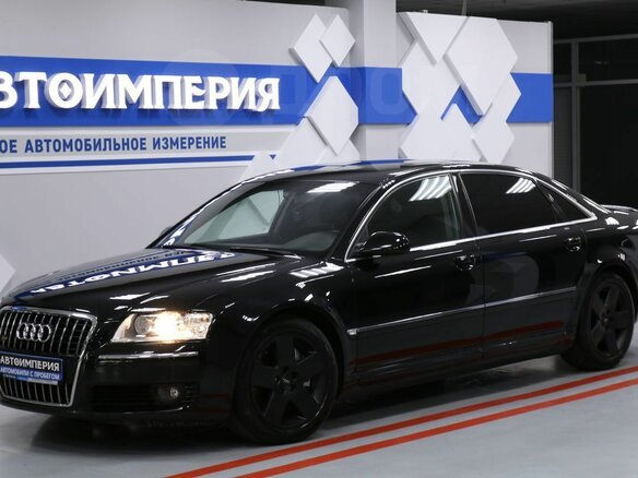 2007 Audi A8 Long II (D3) Рестайлинг 2, чёрный - вид 13