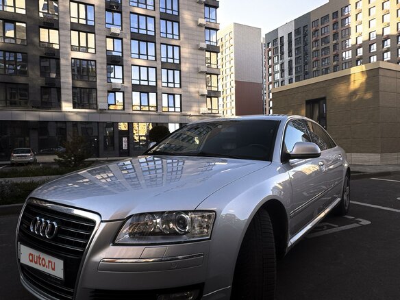 2007 Audi A8 Long II (D3) Рестайлинг 2, серебристый, 1100000 рублей