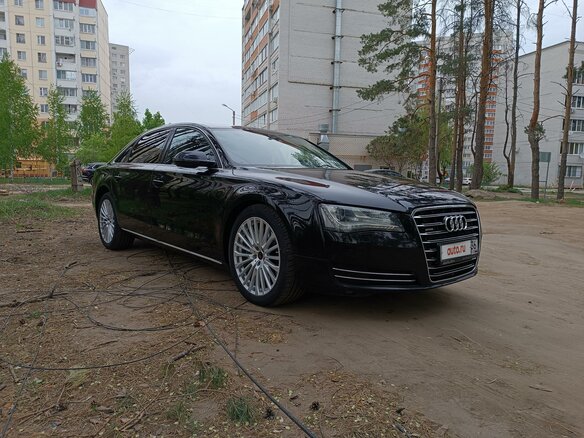 2013 Audi A8 Long III (D4), чёрный, 890000 рублей - вид 2