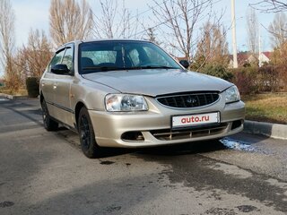 2001 Hyundai Accent ТагАЗ II, бежевый, 215000 рублей, вид 1