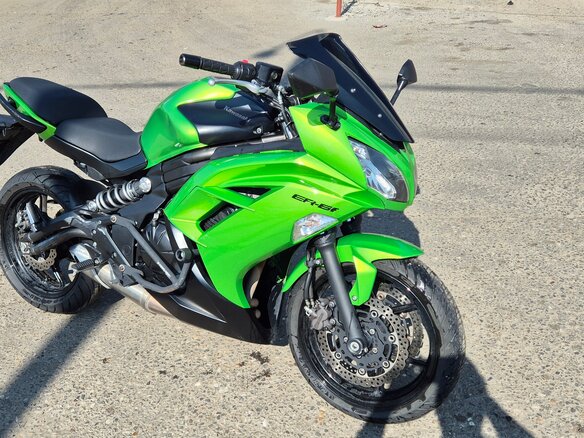 2012 Kawasaki ER-6F (Ninja 650R), зелёный, 420000 рублей
