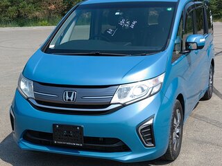 2017 Honda Stepwgn V Рестайлинг, синий, 1950000 рублей, вид 3