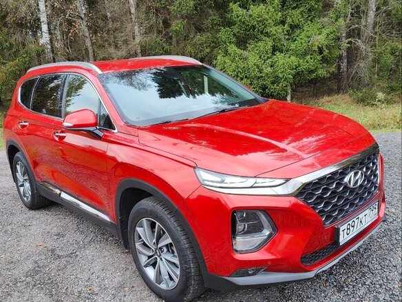 2018 Hyundai Santa Fe IV, оранжевый, 4300000 рублей - вид 3