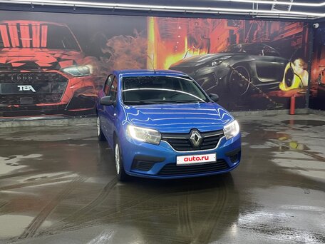 2018 Renault Logan II Рестайлинг, синий, 580000 рублей, вид 2