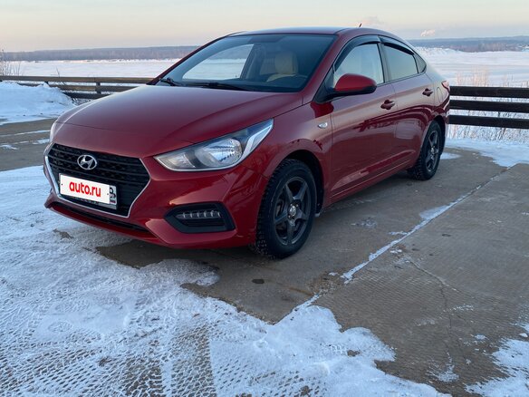 2017 Hyundai Solaris II, красный, 1250000 рублей - вид 1