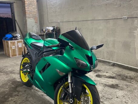 2007 Kawasaki ZX-6 Ninja, зелёный, 600000 рублей, вид 1