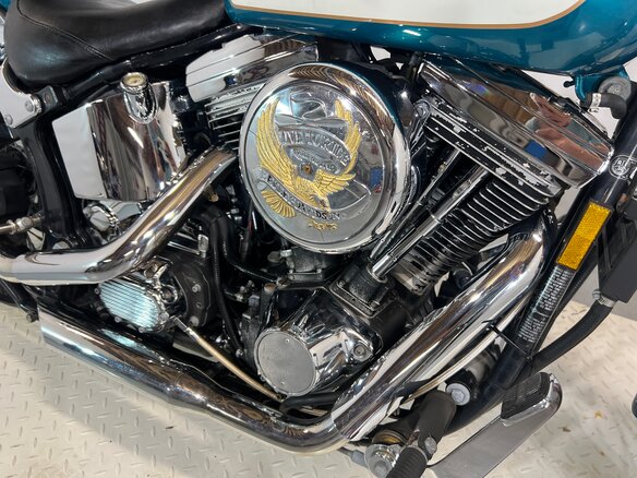 1990 Harley-Davidson Springer Softail, голубой - вид 22