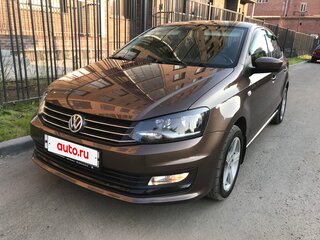2017 Volkswagen Polo V Рестайлинг, коричневый, 1050000 рублей, вид 2