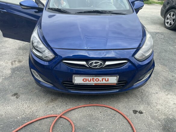 2012 Hyundai Solaris I, синий, 450000 рублей - вид 1
