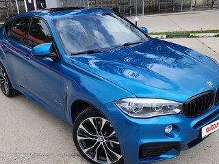 2019 BMW X6 40d II (F16), голубой, 5100000 рублей, вид 2