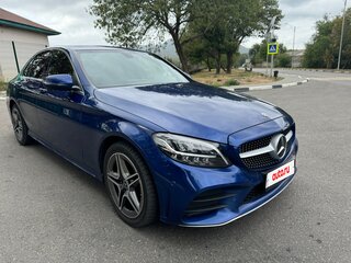 2019 Mercedes-Benz C-Класс 180 IV (W205) Рестайлинг, синий, 3350000 рублей, вид 4