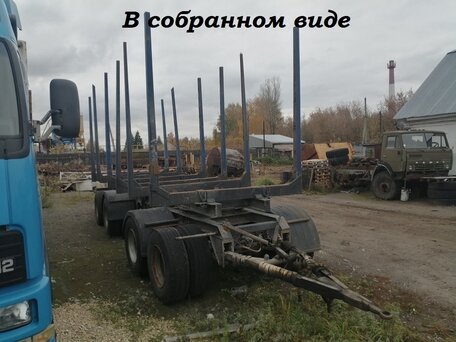 1989 Jyki Прицеп-лесовоз с раздвижной рамой, серый, 690000 рублей, вид 5