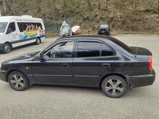 2006 Hyundai Accent ТагАЗ II, чёрный, 475000 рублей, вид 2