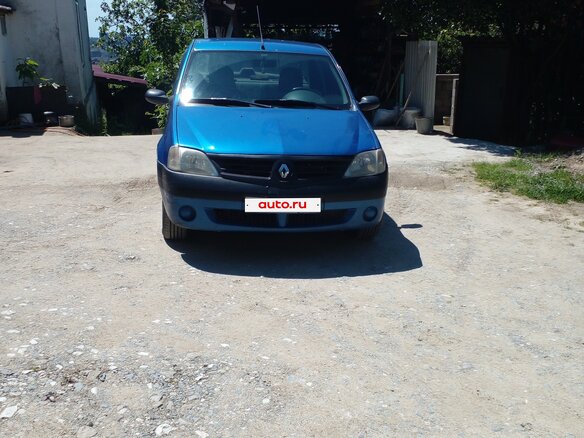 2008 Renault Logan I, синий, 360000 рублей