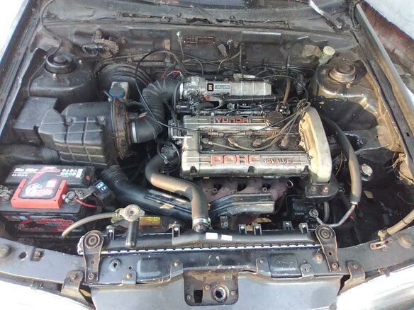 1992 Hyundai Sonata II, серый - вид 4